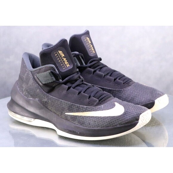 Nike Air Max Infuriate 2 Men\'s Basketball Shoes Size 9.5 Black Gold AA7066-002 main image 6